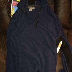 Blue men’s zip up sweater